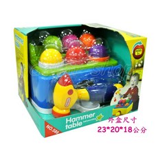 寶貝玩具屋 寶寶超可愛彩色球球聲光小槌敲打台(敲球台), 1個