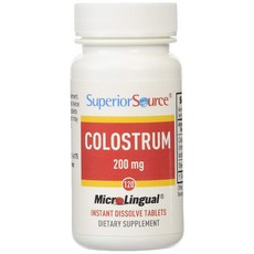 Superior Source 牛初乳片 200mg, 120顆, 1罐