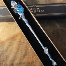 Cosplay 權杖手杖 Cos道具 拍照道具 網紅爆款原創手作魔杖 海洋小清新ins風 哈利波特生日禮物, 1個, 單支魔杖有禮盒, 單支魔杖有禮盒