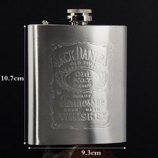 good 便攜不鏽鋼酒壺加厚家用戶外小酒壺水壺空壺酒具酒瓶帶皮套, 1個, 4兩裝+小漏斗