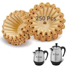 138113 Farberware 커피 퍼컬레이터 4컵 및 8컵용 필터 250개, 4Cup & 8Cup