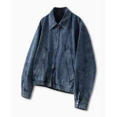 DIMITRI BLACK 2WAY 크롭 데님 블루종 자켓_라이트 인디고 DBC8DJ01LD 411217