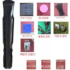 초보자 거문고 교육용 입문 현악기 국악 취미 합주 연습용, 1개, 5. 블랙+튜너