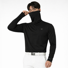 아소트 스포츠 아웃도어 프리미엄 골프이너 쿨링 남성 마스크 일체형 긴팔 티셔츠