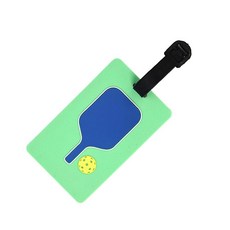 피클볼 백 태그 - 패들 모양 유연한 방수 실리콘 수하물 태그 가방 식별용 안전 스트랩 플레이어 및 애호가를 위한 훌륭한 선물 452550, 피클볼 패들 452550