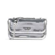 GUESS Kaska Crossbody bag synthetic polyester silver HWEY9203780-SIL