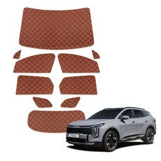 루젠 스포티지 NQ5 차박커튼 캠핑 암막 햇빛가리개, 라운지브라운, 1세트