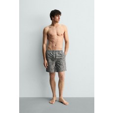 ZARA ANIMAL PRINT LONG SWIMMING TRUNKS - Greens 2634/409/120
