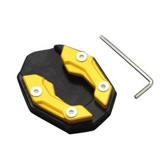 CNC 알루미늄 합금 오토바이 자전거 킥 스탠드 익스텐더 사이드 확장 풋 패드 지지판 미끄럼 방지 액세서리, 금, 1개