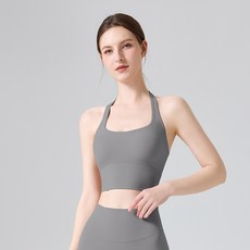 瑜伽內衣收副乳掛脖扭結U領美背運動背心