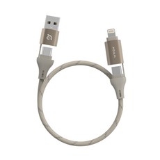 亞果元素 PeAk MS401/MF401 四合一 60W磁吸充電線, 1個, MS401圓線鈦色
