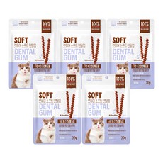 캣퓨어 고양이 소프트 덴탈껌, 20g, 5개, 구강 간건강에 도움