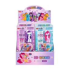 ii GEN 一正 小馬寶莉 HB鉛筆橡皮擦套裝, 1個, YZ3767小馬寶莉HB鉛筆橡皮擦套裝, Multicolor