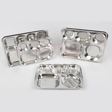 설거지 감소 식사량 조절 덜어먹기 범용 스텐식판 병원 학교식판 식단조절, 01. 유아식판, 1개