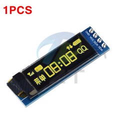 1/3개 0.91인치 OLED LED 디스플레이 128X32 블루 모듈 화이트 IIC 통신 LCD 아두이노용, 1PCS Yellow
