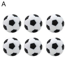 6pcs 32mm 교체용 블랙 앤 화이트 볼 테이블 축구 축구 푸스볼 호들갑볼, Black and White, A