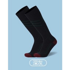 滑雪長筒襪，保暖透氣親膚高彈力, 藏青,Ｌ（２５－２８．５）, 1個