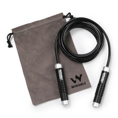 윈어블 중량 줄넘기 웨이트 선수용 크로스핏 복싱 헤비 줄넘기 로프, 중량 줄넘기 430g 블랙, 1개