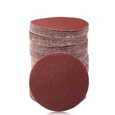 SPEEDWOX 후크 앤 루프 샌딩 디스크 100pcs 3인치 320 그릿 사포 나무 드릴 그라인더 회전 도구 구멍 없음, 100개