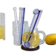 내열 막대 스틱 유리 티스푼 키오 내열롱스푼(핑크) chl+0533kb