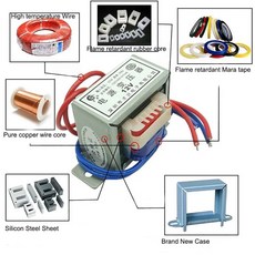 EI66 50W/VA 전력 변압기 입력 AC 220V/380V ~ 50Hz 출력 싱글/듀얼 6V 9V 12V 15V 16V 18V 24V ~ 380V 구, 04 9V, 02 220V Dual Output