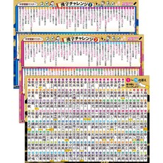 목욕 학교 중학 수험 마스터 한자 챌린지 목욕 포스터 3장 세트 일본제 엄선