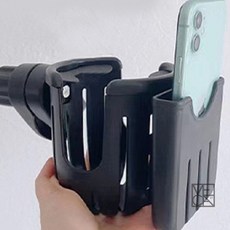 베카87 자전거 유모차 2in1 컵홀더 휴대폰 지지대 유모차소품, 1개