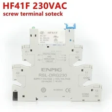 41F-1Z-C2-1 HF41F 24-ZS 12-ZS 1CO 슬림/SSR 릴레이 마운트 LED 보호 회로가있는 스크류 소켓 웨이퍼 릴레이 5V 12V 24V 230V, 규격 없음, 230VAC 1CO 6A Screw