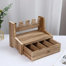 권총거치대 핸드건 서바이벌 건스탠드 비비탄 원목 게임장, 서랍 있는 원목 권총 거치대, 1개