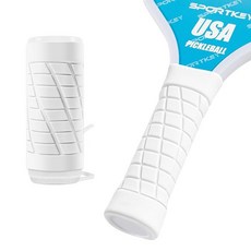 ZUIMENG 퀵 풀 설치 디자인의 피클볼 패들 그립 13.2cm(5.2인치) 향상된 오버그립 편안한 진동 감소 정확도 향상 프리미엄 테니스 액세서리, White