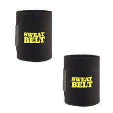 복부 몸매보정 스웻 벨트, 2개, 블랙