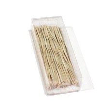 Bamboo Factory [고급과일꽂이] 일자꼬임-나무 대나무 과일꽂이 요지 티포크 (14), 1개