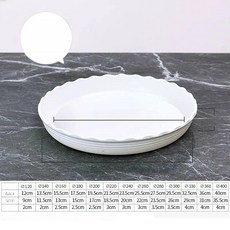 원형 화분받침대 이동식 대형 홈가드닝 바퀴달린 식물용, 1개, 두꺼운 화이트 260 내경 22cm