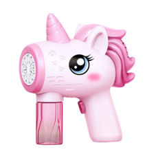 SUUNI 버블 건 장난감 총 팝가트 어린이 장난감 모티브 버블 건, 핑크색, 1개