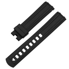 HiCycle2 41mm 오메가 씨마스터 300 PRO CVZ015753용 20mm 곡선형 고무 실리콘 시계 스트랩 교체품 블랙. 20MM 클래식 198139