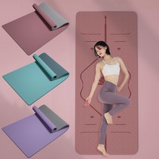 코어 컴포트 프리미엄 TPE 논슬립 요가매트 6mm 운동매트 방수매트 헬스장매트 두꺼운 헬스매트 홈짐매트, 1개, 대형 딥블루