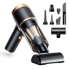 無線車用吸塵器，多功能清潔配件，Type-C快充，可水洗濾網，車內清潔好幫手, 黑色, HL-118