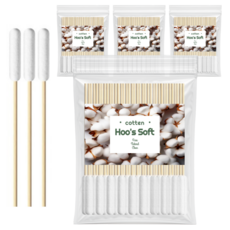 후스소프트 위생검사적합제품 단단한 대왕면봉 다용도 굵은 부케 두피 스케일링 두꺼운 봉 솜방망이 왕면봉, 4세트, 50개입