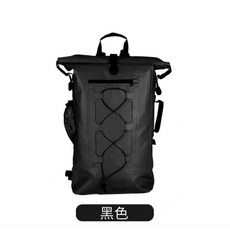 40L騎士防水背包 漂流包 浮潛包 旅行防水背包 登山包 防水雙肩包 馭風機車, 黑色