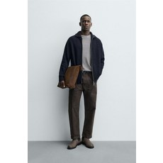 [ZARA] 자라 PURL 니트 가디건 짚 집업 - 네이비 블루 2965381