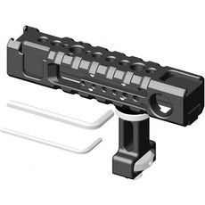 이동식 카메라 상단 핸들 38인치 위치 고정 핀 ARRI 인터페이스용 범용 케이지 홀더 EOS R50R100EOS RPA7 IIA7R IIIZV E10 II 및 모니터마이크로폰, 이동식 카메라 상단 핸들 38인치 위치 고정 핀 ARR