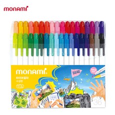 모나미 라이브칼라 트윈타입 사인펜 36색, 혼합 색상, 36개