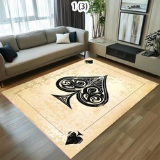 레트로 호러 VHS 영화 대형 카펫 (거실 게임룸 남성 공간용) 미끄럼 방지 바닥매트 1개, 03 40x60CM, 02 3