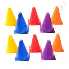 어린이 축구 교실 훈련 칼라 축구콘 교구 드리블연습 꼬깔 체육대회 키즈 고깔, 그린, 1개