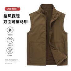 雙面穿馬甲 中年男士秋冬戶外工裝