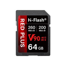 128GB SD V90 메모리 카드 u2013 260MB/s 읽기 200MB/s 쓰기 4K / 8K HDR 및 360 비디오에 이상적 카메라 사진작가 및 콘텐츠 큐레이터를, V90 64GB