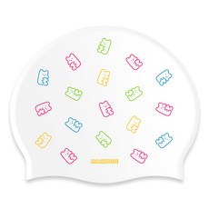 [맥스존] 젤리곰WT 빅사이즈 수모 대형 수모 성인수영모자, 화이트