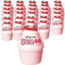 빙그레 딸기맛 우유, 240ml, 30개