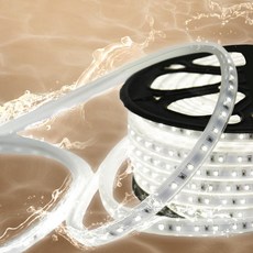 올판 색상 다양 AC 220V 방수 일반 LED 10m 논네온 바 LED간접조명, 1개, 일반 LED 백색색 10m