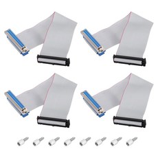 MECCANIXITY IDC 플랫 리본 케이블 4개 FC-10P 10핀 11.5MM 와이어 - 커넥터 DB9 20CM 점퍼 고정 길이 피치 2.54MM 수 나사 너비, 40핀 암